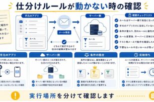 手元のアプリ、サーバー側、条件の競合、反映待ちを整理した日本語アイキャッチ画像