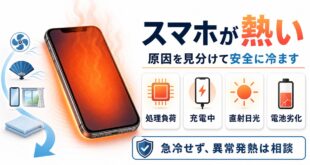 スマホが熱い原因を見分けて安全に冷ます方法の図解