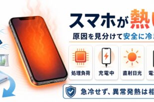 スマホが熱い原因を見分けて安全に冷ます方法の図解