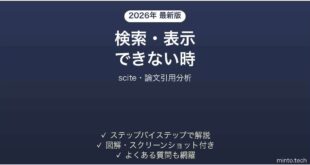 sciteで検索・表示できない時の対処法