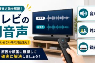 テレビの副音声で音声切替対応番組録画確認を整理したアイキャッチ画像