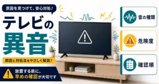 テレビの異音で音の種類危険度確認順を整理したアイキャッチ画像