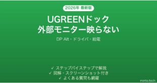 UGREENドッキングステーションで外部モニターが映らない時の解決法