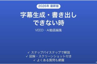 VEEDで字幕生成できない時の対処法