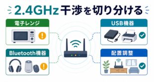 電子レンジ、Bluetooth機器、USB機器、配置調整を整理した日本語アイキャッチ画像