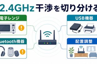 電子レンジ、Bluetooth機器、USB機器、配置調整を整理した日本語アイキャッチ画像