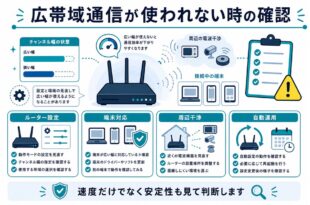 ルーター設定、端末対応、周辺干渉、自動運用を整理した日本語アイキャッチ画像