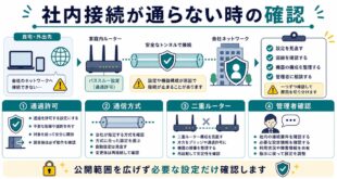 通過許可、通信方式、二重ルーター、管理者確認を整理した日本語アイキャッチ画像