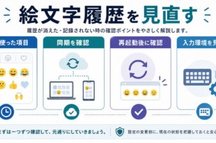 最近使った項目、同期確認、再起動後確認、入力環境見直しを整理した日本語アイキャッチ画像