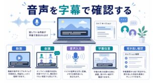 動画、会議、音声入力、字幕位置、聞き逃し確認を整理したライブキャプションの日本語アイキャッチ画像