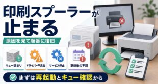 Windowsの印刷スプーラーが止まる原因をキュー詰まりやドライバー不具合から確認する方法