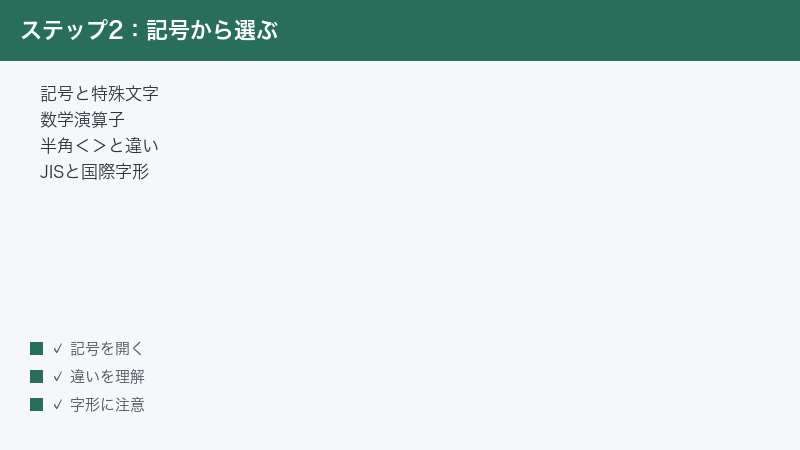 Word symbol math operator half width difference JIS international glyph
