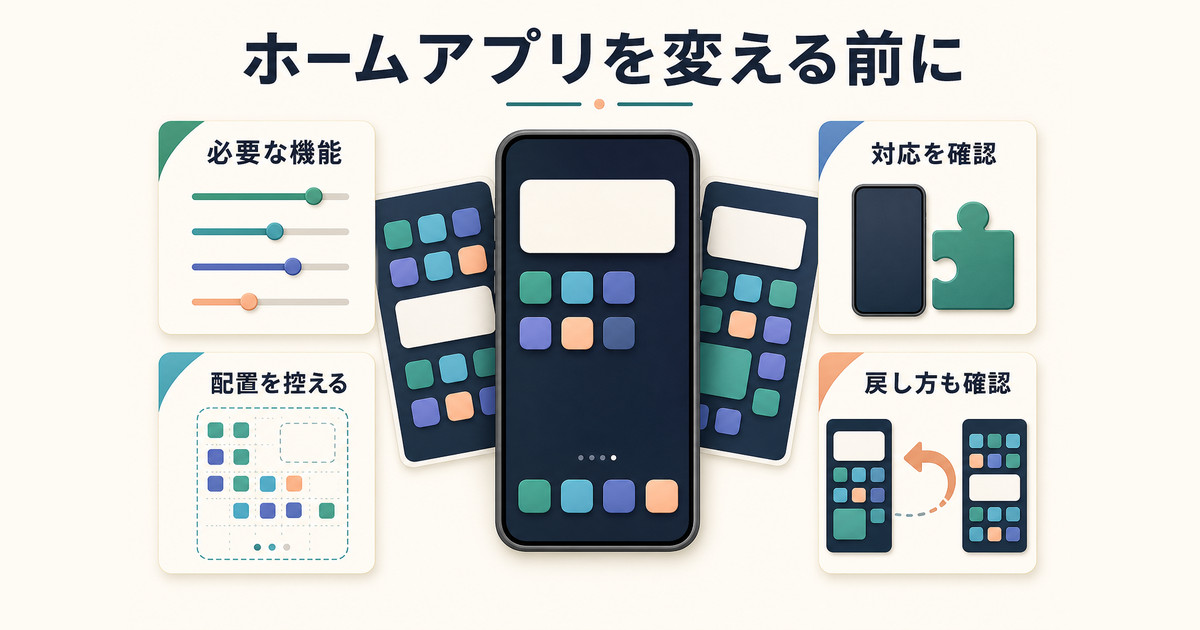 ホームアプリを変更する前に確認したいポイント