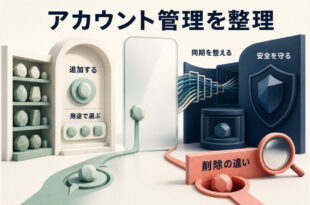 AndroidでGoogleアカウントを追加・使い分け・同期・保護・削除する全体像