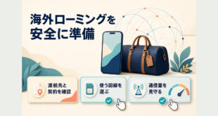 海外ローミングを安全に使うため、渡航先と契約、利用回線、通信量を確認する記事の要点