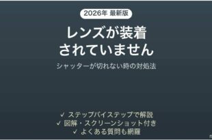 カメラでレンズが認識されずシャッターが切れない時の対処法
