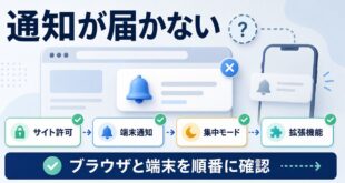 Chromeのプッシュ通知が届かない原因と確認順をまとめた図解