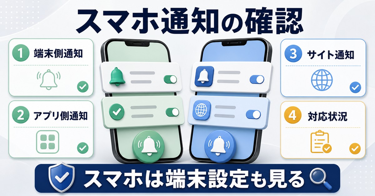 AndroidとiPhoneでChrome通知を確認するポイントをまとめた図解