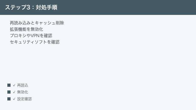 Fix it by reloading clearing cache disabling extensions checking proxy or VPN an