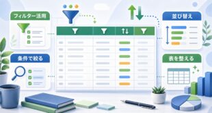表計算のフィルターと並び替えを活用する方法の図解