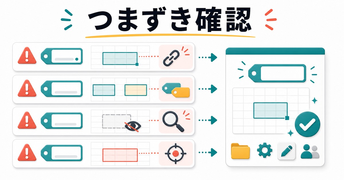 名前ボックスと名前付き範囲のつまずき確認ポイントの図解
