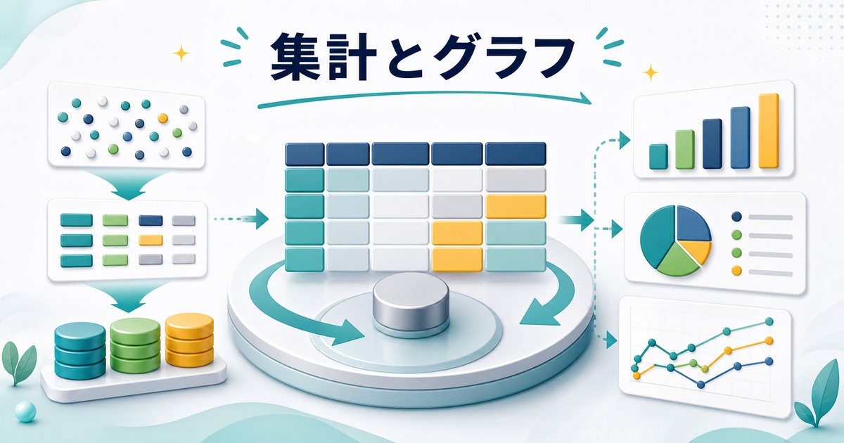 集計表とピボットチャートが連動する関係の図解