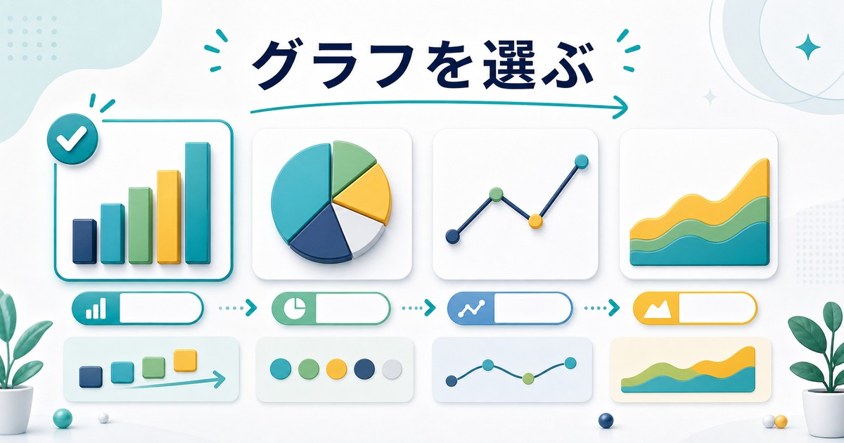 用途に合わせてグラフの種類を選ぶ方法の図解