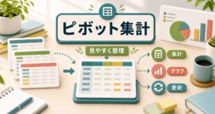 Excelのピボットテーブルで集計を見やすく整理する図解