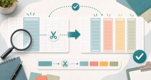 Excelの区切り位置でテキストを列に分割する方法の図解