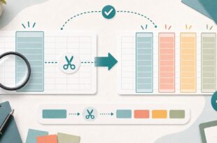 Excelの区切り位置でテキストを列に分割する方法の図解