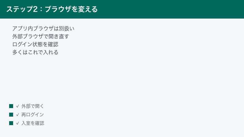 In app browsers keep a separate session so open the viewing link in a normal bro