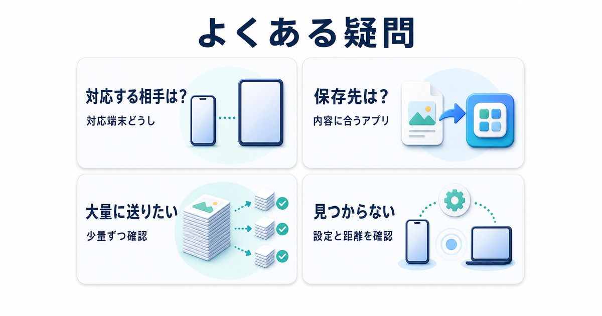 AirDropの対応端末保存先大量送信受信できない時のよくある疑問の図解