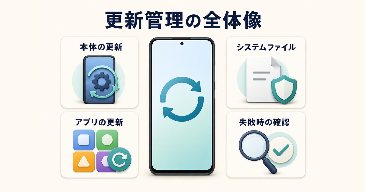 iPhoneの本体更新システムファイルアプリ更新と失敗時の確認を整理する図解