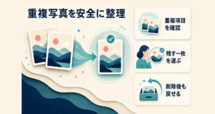 iPhoneの重複写真を確認し、残す一枚を選んで安全に整理する記事の要点