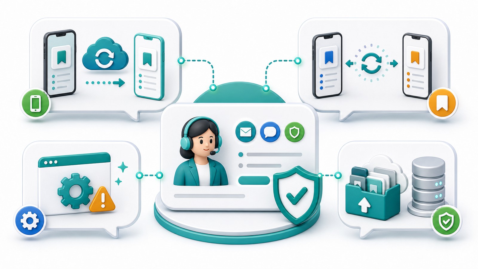 Safariブックマークが消えた時の機種変更同期ずれアップデート後の復元バックアップに関するFAQを整理した図解