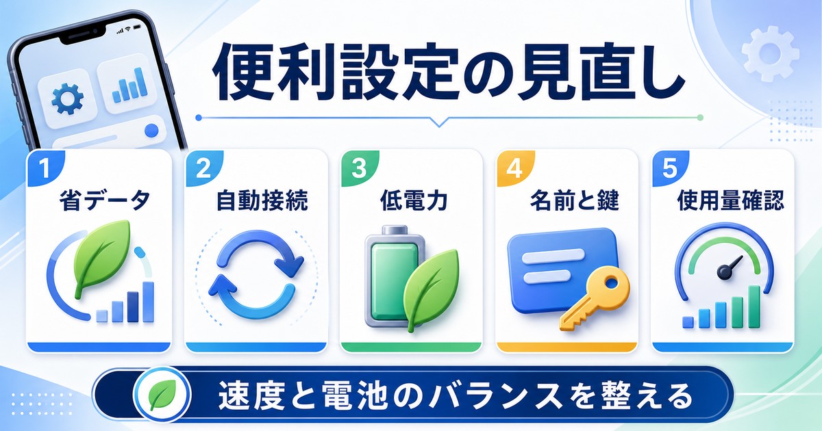 テザリングを快適に使う便利設定をまとめた図解