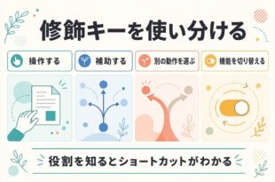 Macの修飾キーを操作・補助・別動作・機能切り替えで使い分ける図解