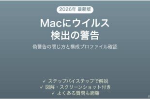 Macにウイルスが検出されましたと出た時の対処法