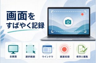 全画面・選択範囲・ウインドウ・画面収録・保存編集をまとめた図解