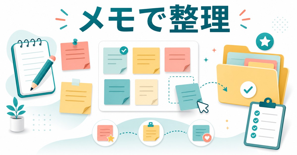 コレクションにメモを追加して整理する図解