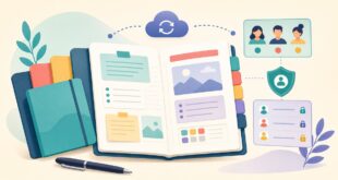 OneNoteでノートを整理し同期共有する方法の図解