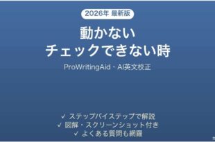 ProWritingAidで動かない・チェックできない時の対処法