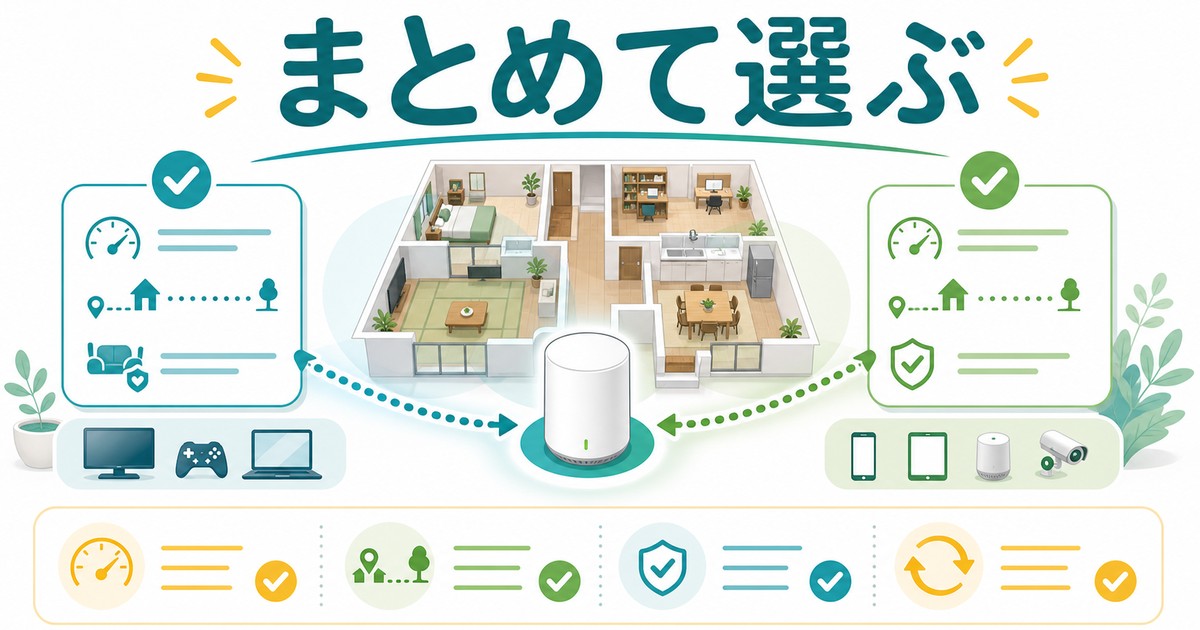 Wi-Fiの周波数帯を用途別に選ぶ最終確認の図解