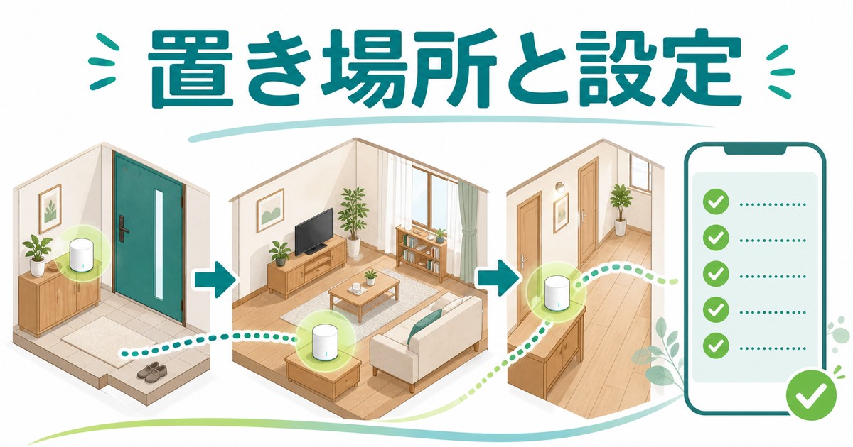 メッシュルーターの置き場所と初期設定を整理する図解