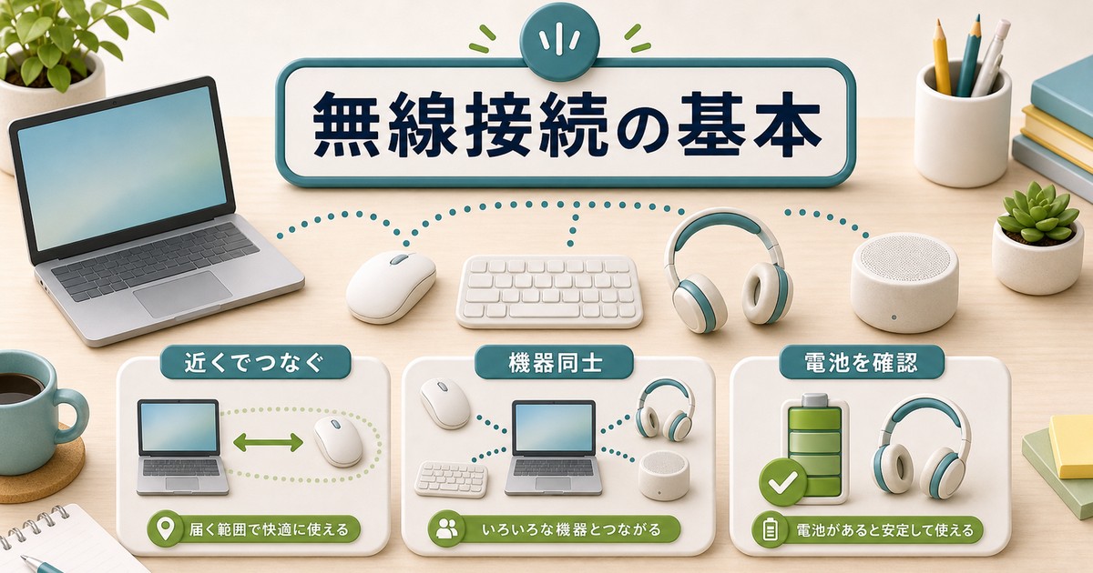 近距離でBluetooth機器を接続する基本の図解