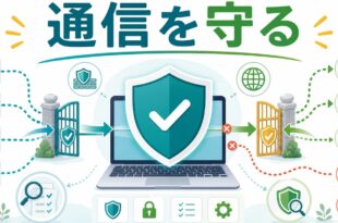 Windows Defenderファイアウォールで通信を守る基本を示す図解