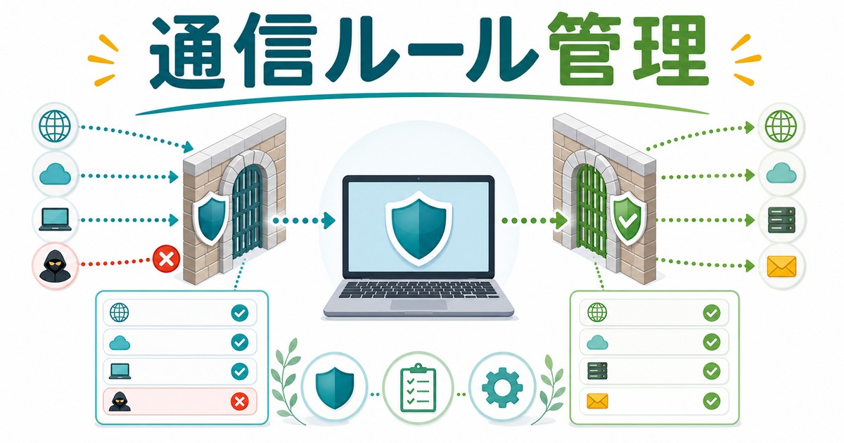 受信規則と送信規則を管理する図解