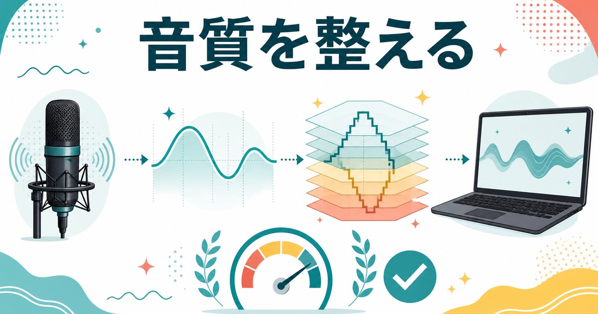 マイク音質の設定を整える考え方の図解