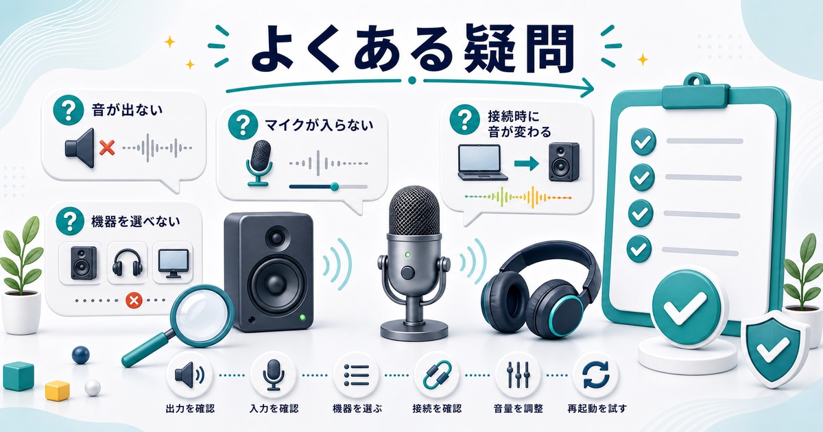 サウンド設定のよくある疑問を整理した図解