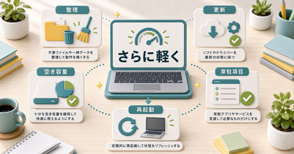 Windowsの起動をさらに軽くする追加の見直しポイントの図解
